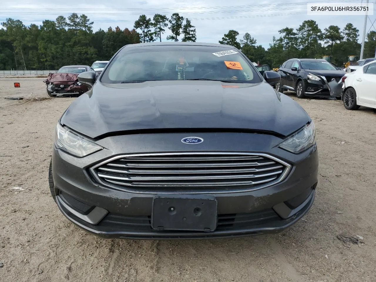 2017 Ford Fusion Se Hybrid VIN: 3FA6P0LU6HR356751 Lot: 70845034