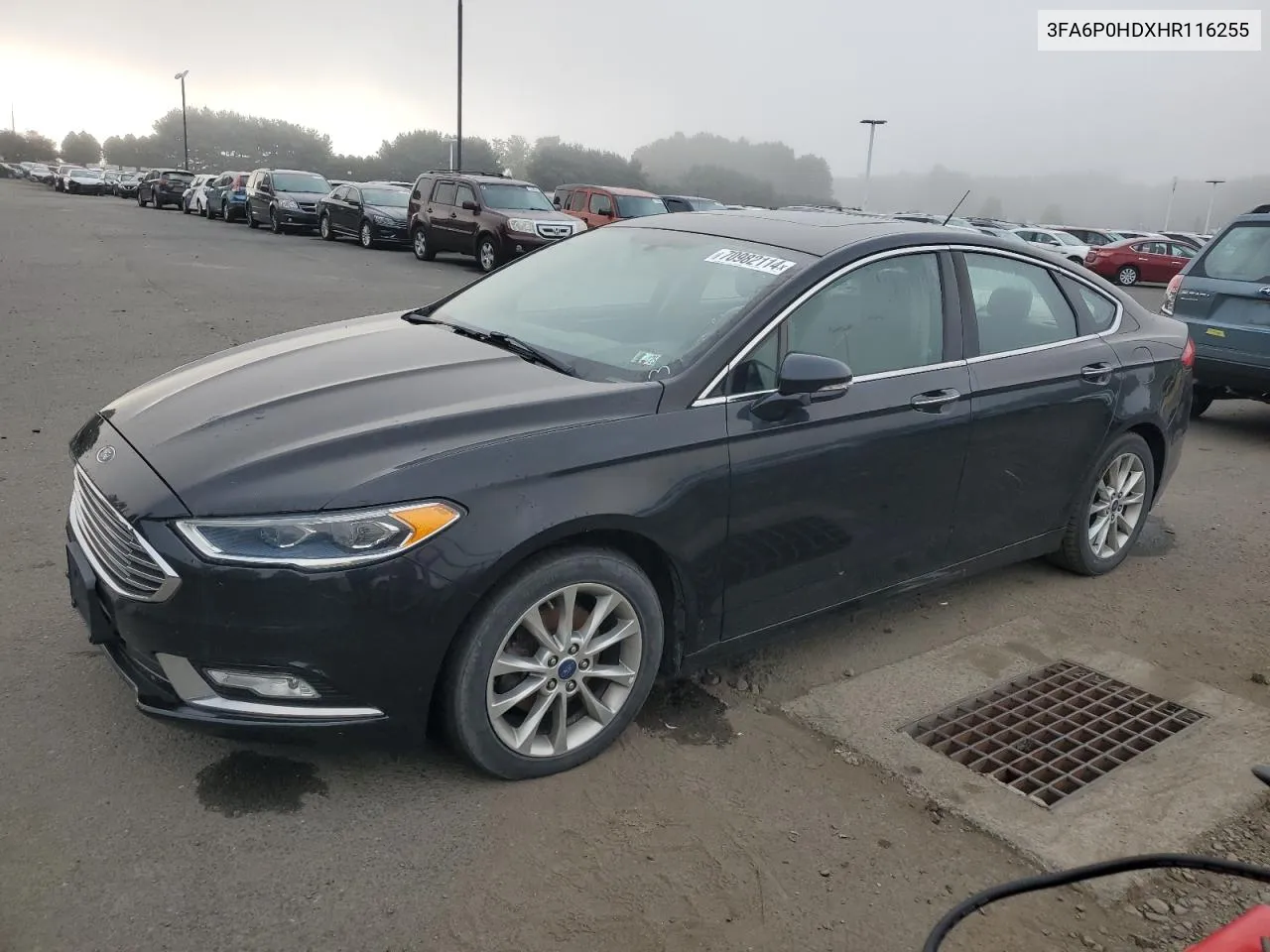 2017 Ford Fusion Se VIN: 3FA6P0HDXHR116255 Lot: 70982114