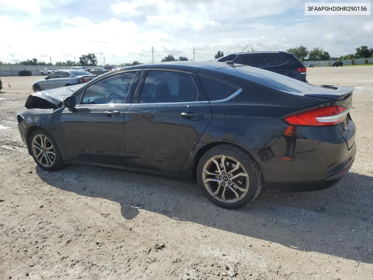 2017 Ford Fusion Se VIN: 3FA6P0HD0HR290156 Lot: 71075644