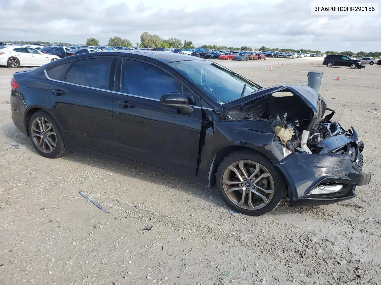 2017 Ford Fusion Se VIN: 3FA6P0HD0HR290156 Lot: 71075644