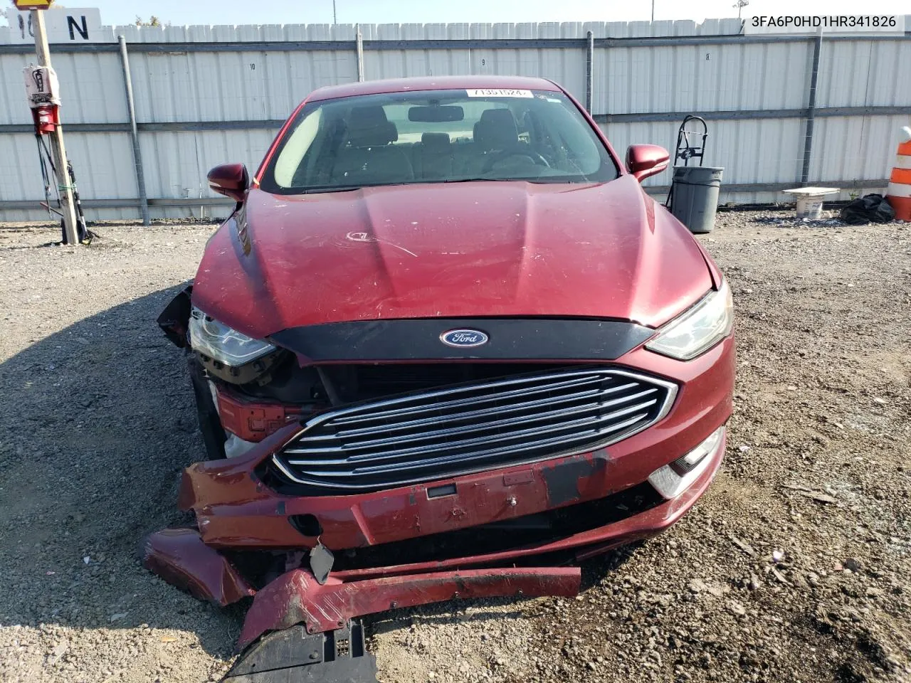 3FA6P0HD1HR341826 2017 Ford Fusion Se