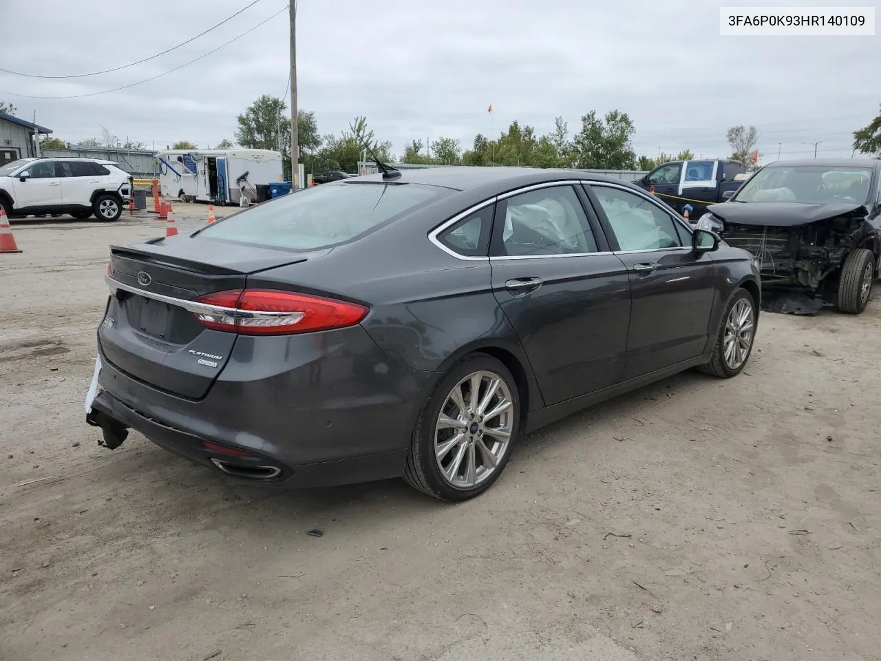 2017 Ford Fusion Titanium VIN: 3FA6P0K93HR140109 Lot: 71404654