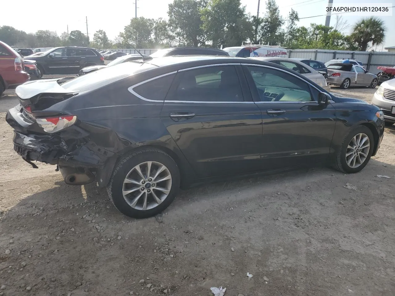 2017 Ford Fusion Se VIN: 3FA6P0HD1HR120436 Lot: 71473334