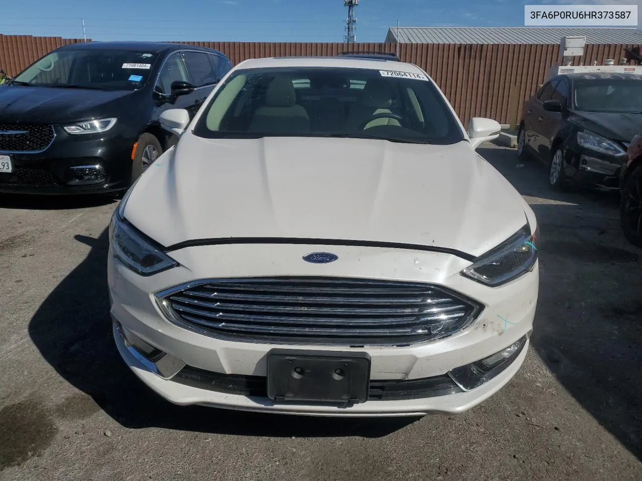 2017 Ford Fusion Titanium Hev VIN: 3FA6P0RU6HR373587 Lot: 72064114