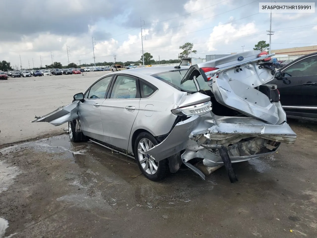 2017 Ford Fusion Se VIN: 3FA6P0H71HR159991 Lot: 72143854