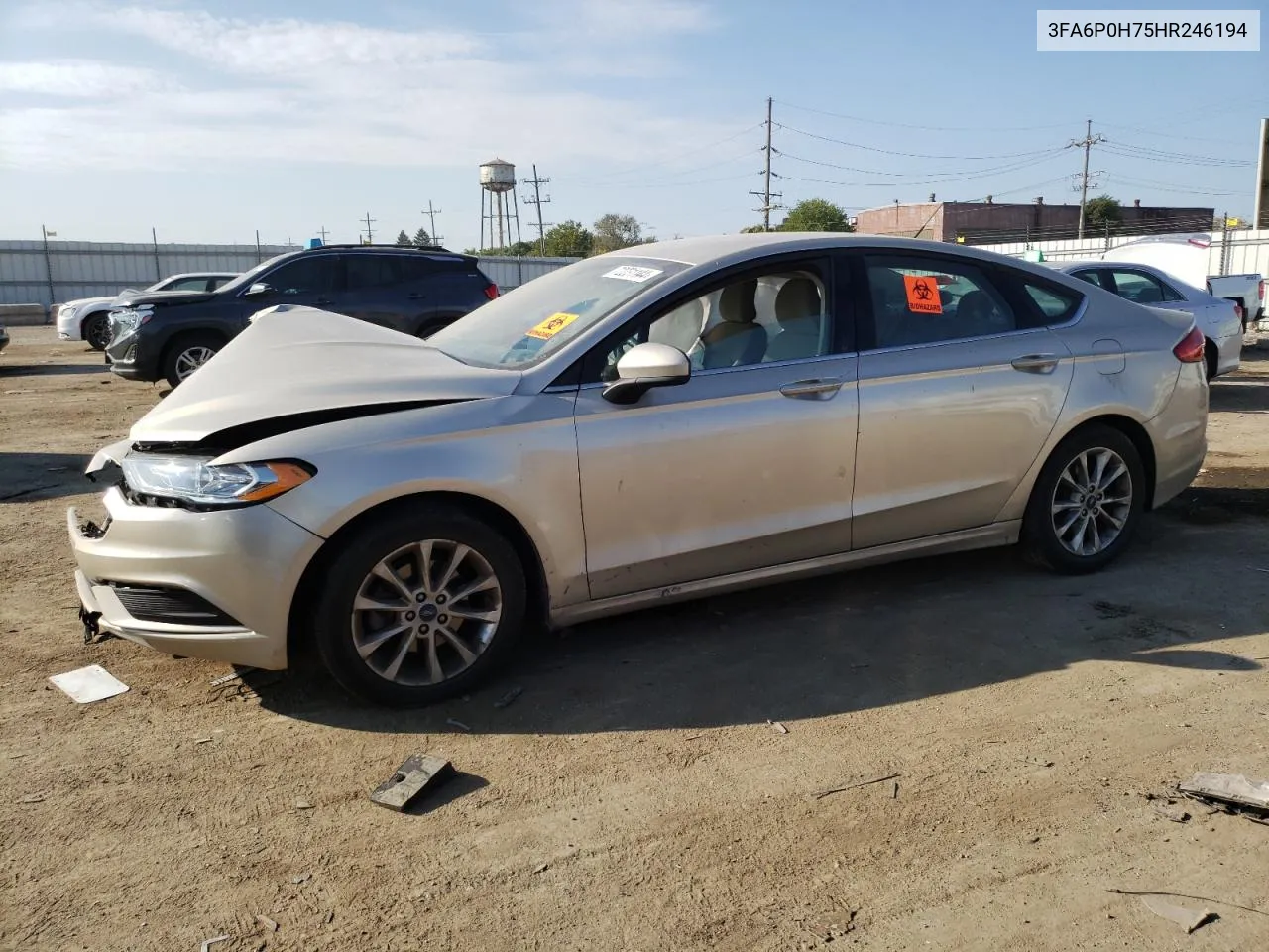 2017 Ford Fusion Se VIN: 3FA6P0H75HR246194 Lot: 72231144