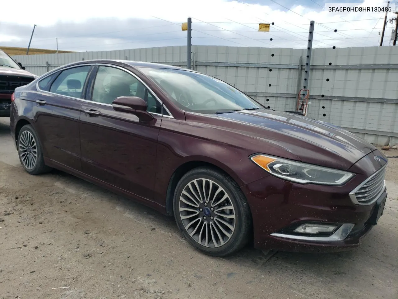 2017 Ford Fusion Se VIN: 3FA6P0HD8HR180486 Lot: 72250814