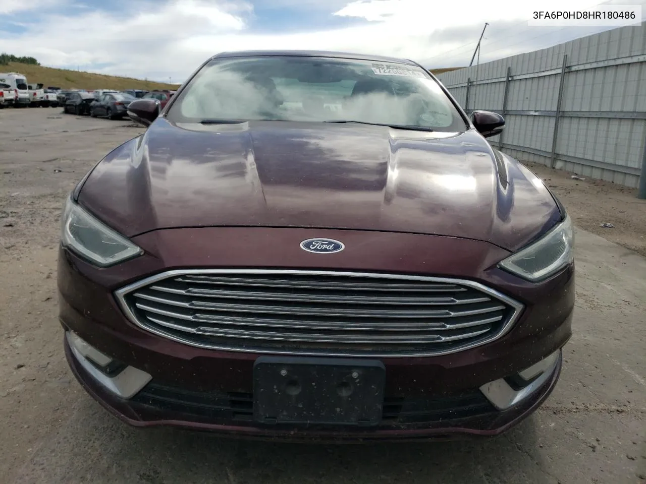 2017 Ford Fusion Se VIN: 3FA6P0HD8HR180486 Lot: 72250814