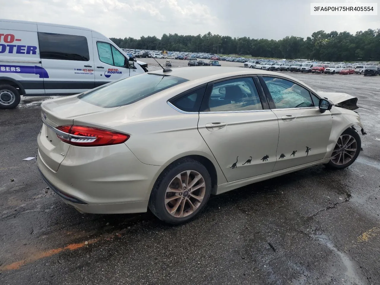 2017 Ford Fusion Se VIN: 3FA6P0H75HR405554 Lot: 72458874