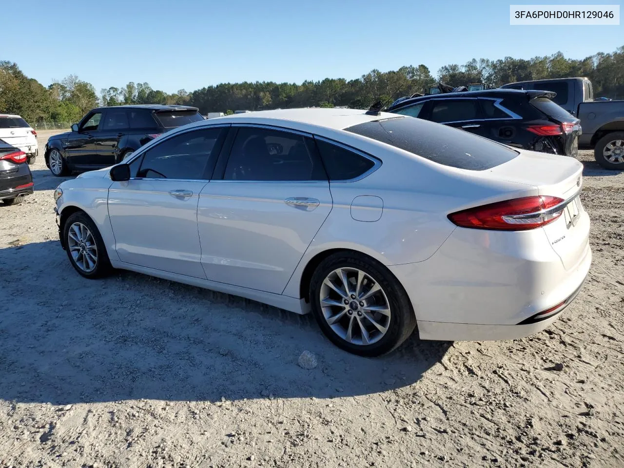 2017 Ford Fusion Se VIN: 3FA6P0HD0HR129046 Lot: 73350544