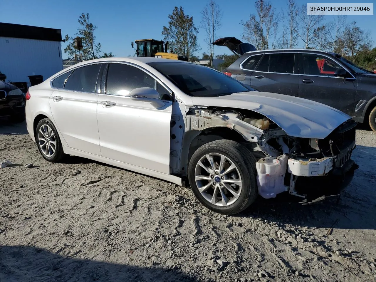 2017 Ford Fusion Se VIN: 3FA6P0HD0HR129046 Lot: 73350544