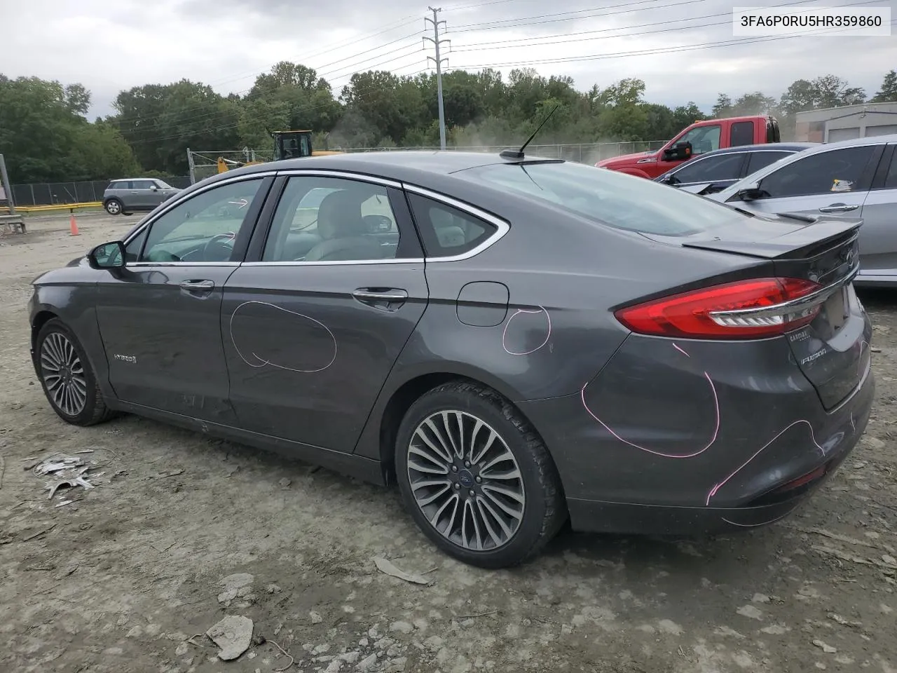 2017 Ford Fusion Titanium Hev VIN: 3FA6P0RU5HR359860 Lot: 73600124