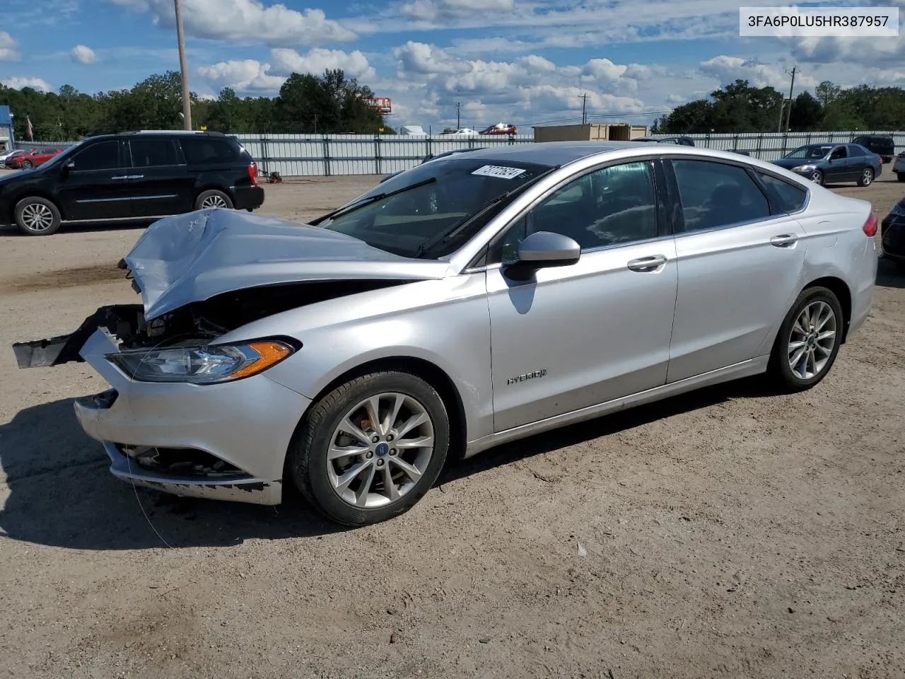 2017 Ford Fusion Se Hybrid VIN: 3FA6P0LU5HR387957 Lot: 73772624