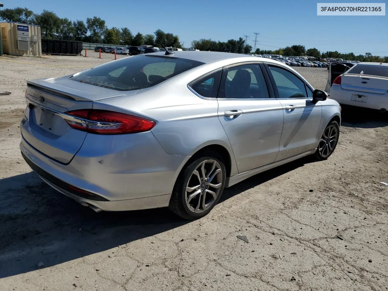 2017 Ford Fusion S VIN: 3FA6P0G70HR221365 Lot: 73993084