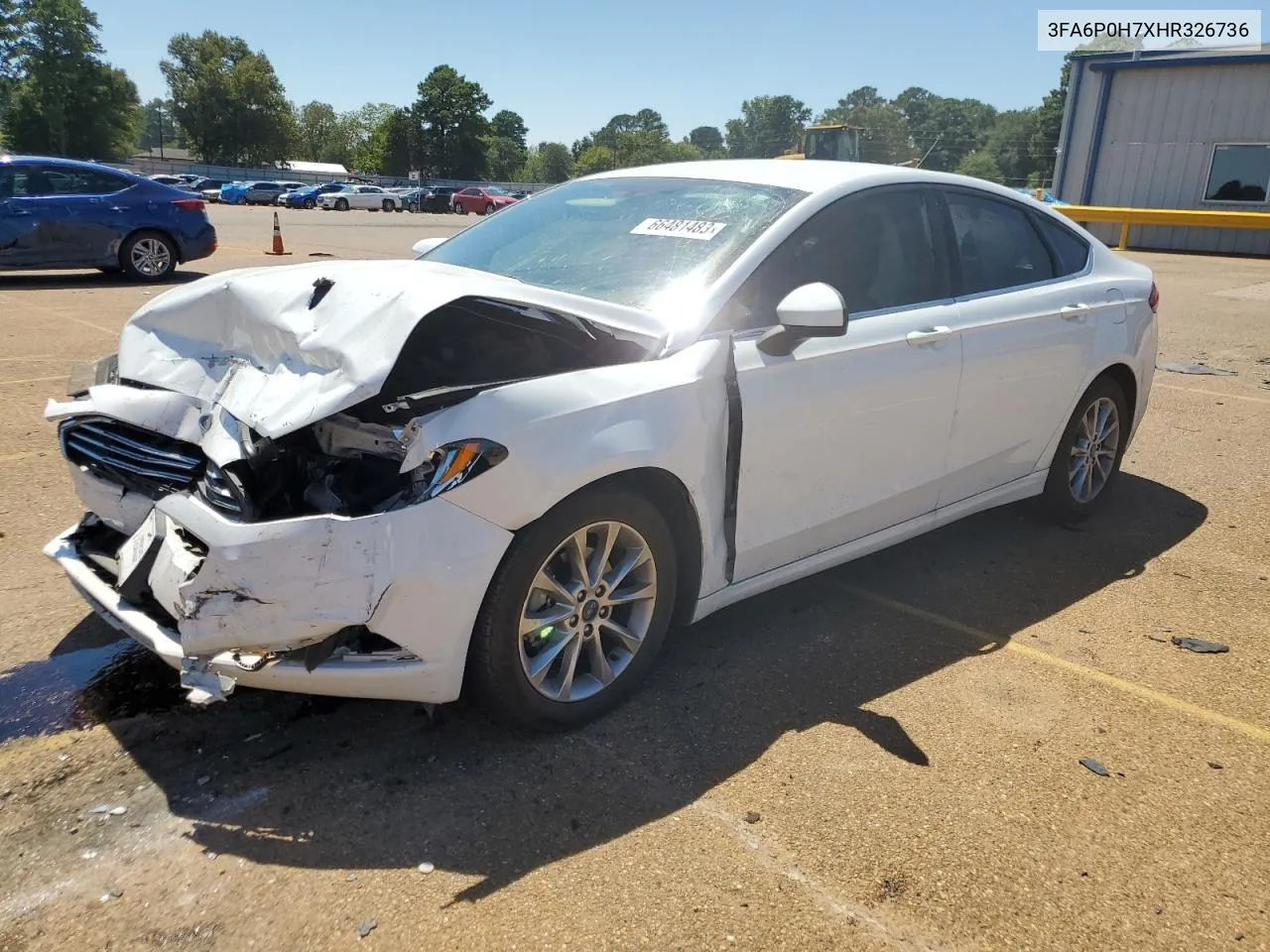 2017 Ford Fusion Se VIN: 3FA6P0H7XHR326736 Lot: 74190354