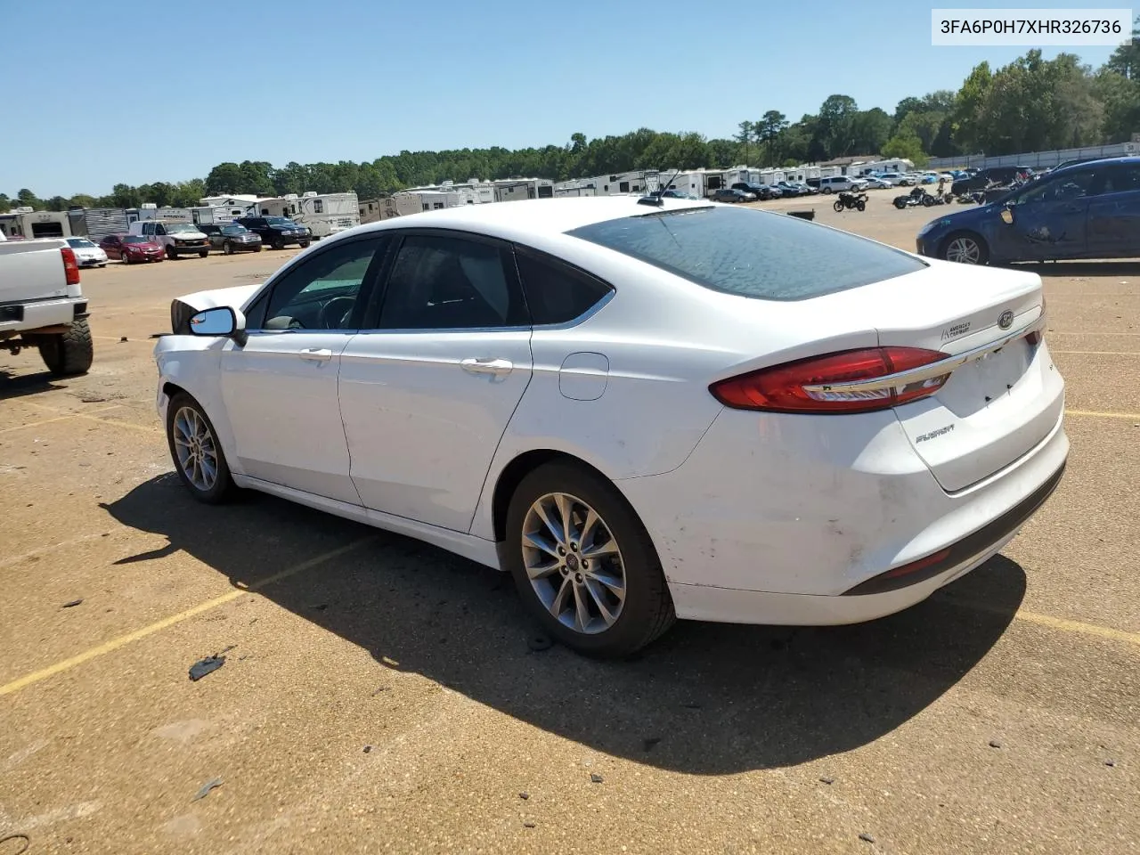 2017 Ford Fusion Se VIN: 3FA6P0H7XHR326736 Lot: 74190354