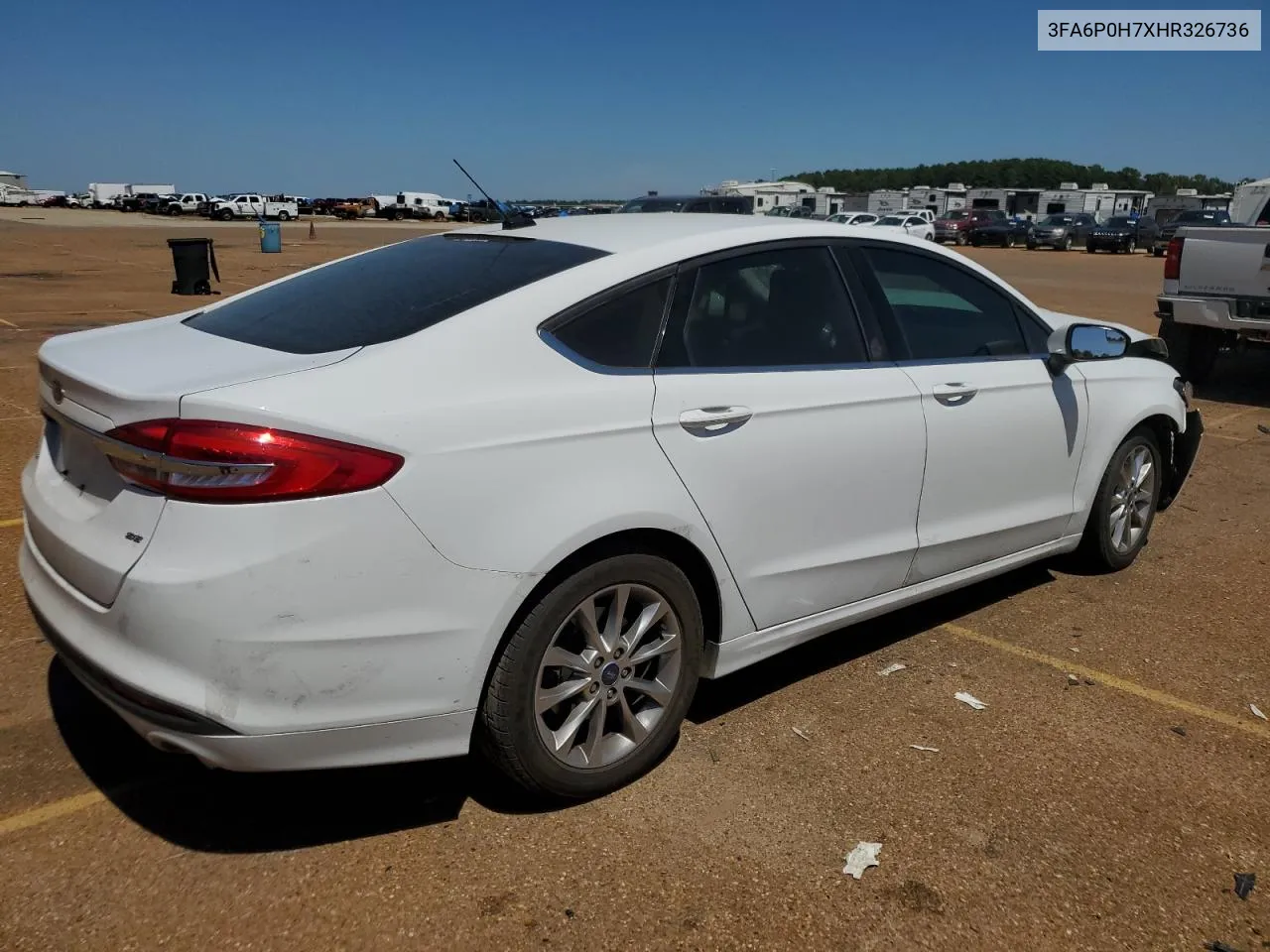 2017 Ford Fusion Se VIN: 3FA6P0H7XHR326736 Lot: 74190354