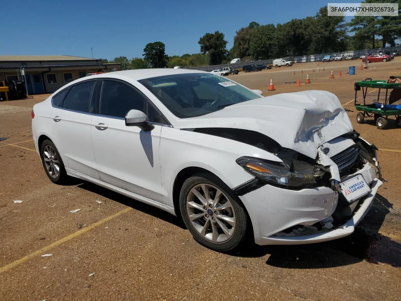 2017 Ford Fusion Se VIN: 3FA6P0H7XHR326736 Lot: 74190354