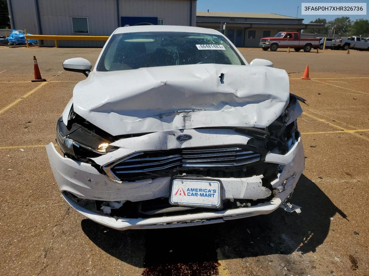 2017 Ford Fusion Se VIN: 3FA6P0H7XHR326736 Lot: 74190354