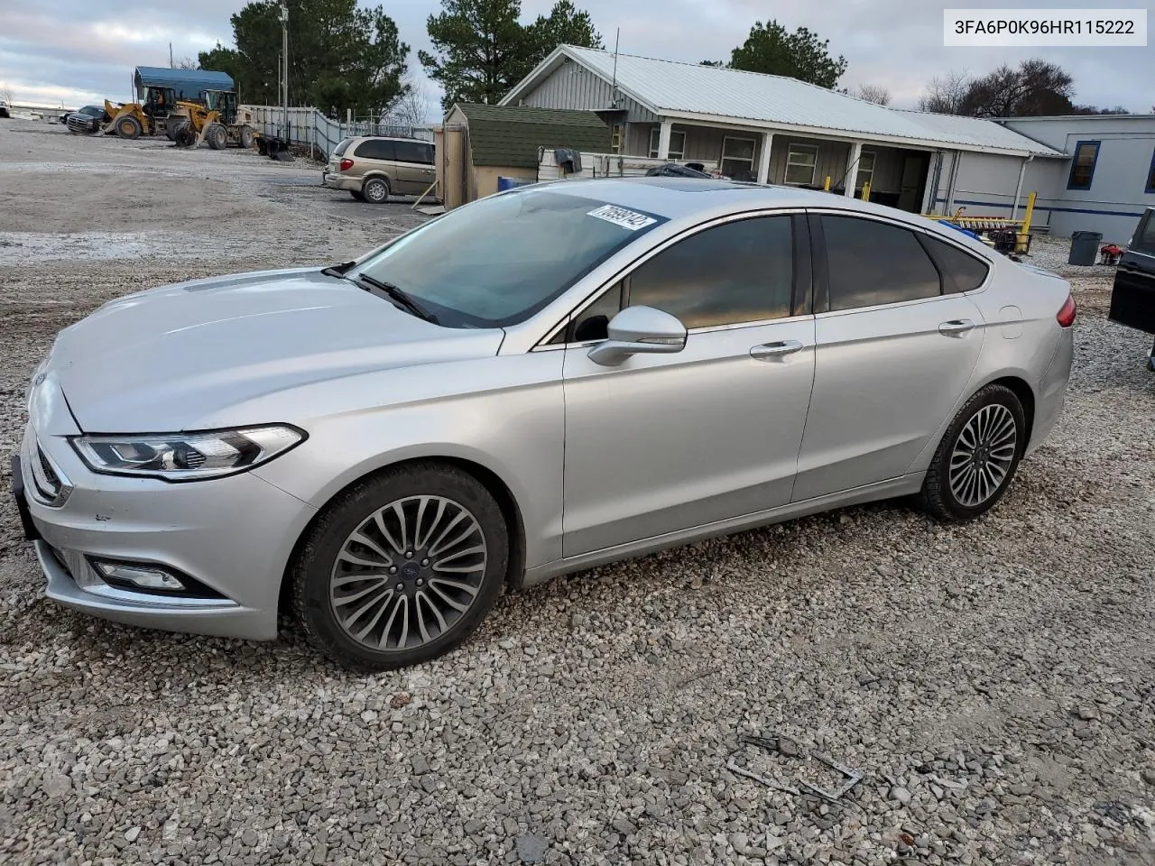 2017 Ford Fusion Titanium VIN: 3FA6P0K96HR115222 Lot: 74212204