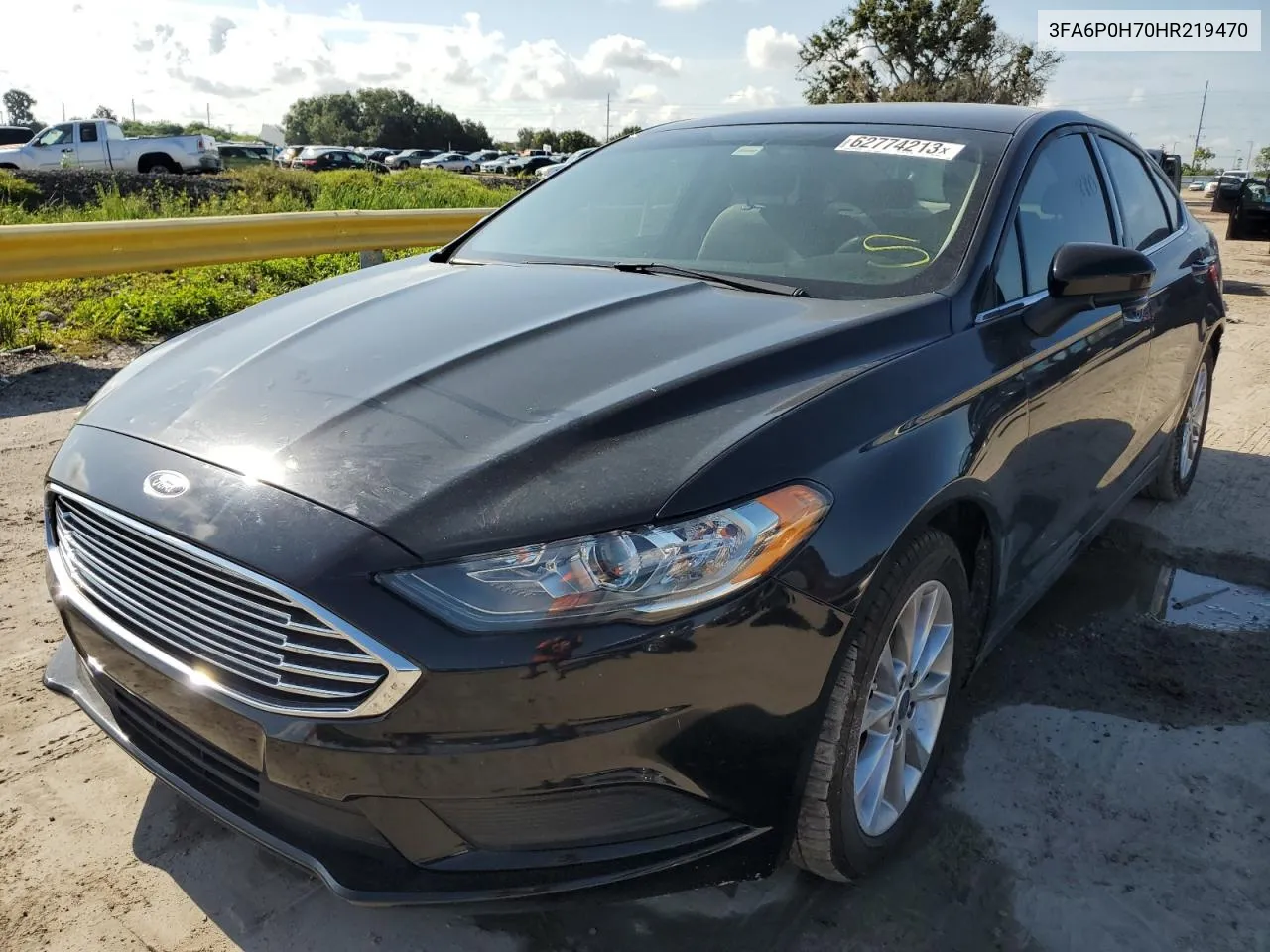 2017 Ford Fusion Se VIN: 3FA6P0H70HR219470 Lot: 74222504