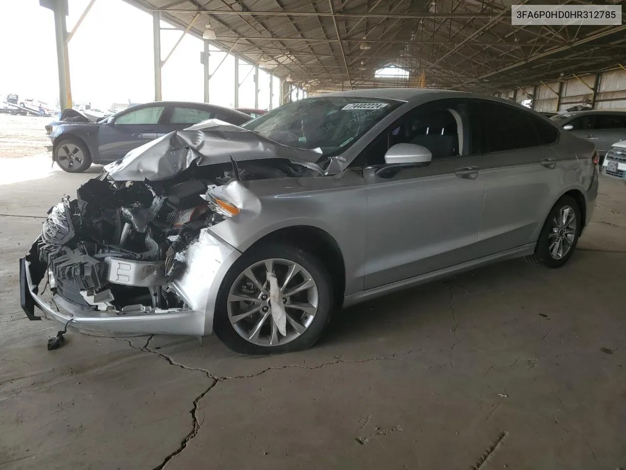 2017 Ford Fusion Se VIN: 3FA6P0HD0HR312785 Lot: 74402224