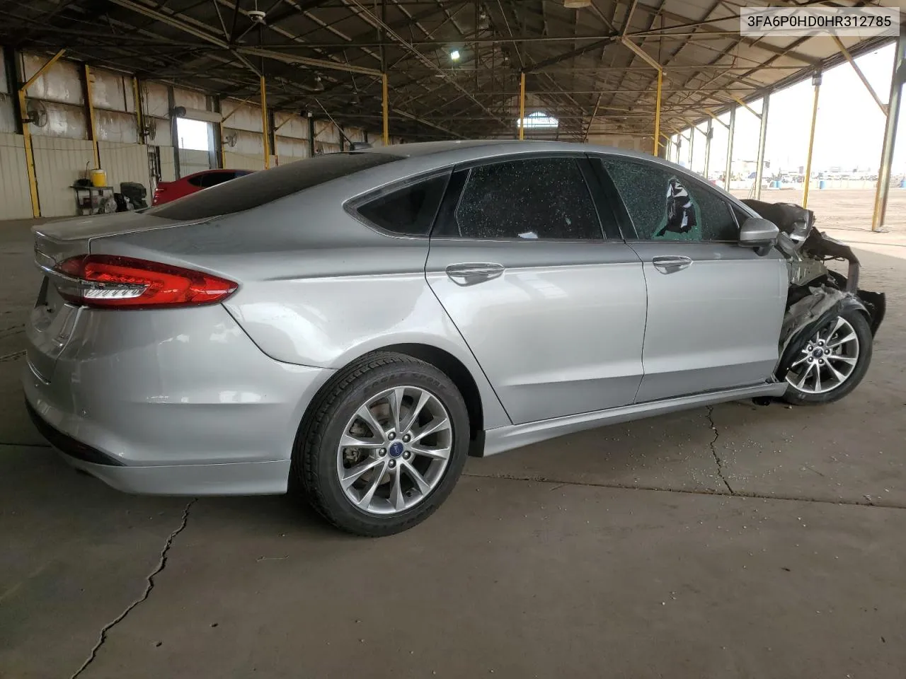 2017 Ford Fusion Se VIN: 3FA6P0HD0HR312785 Lot: 74402224