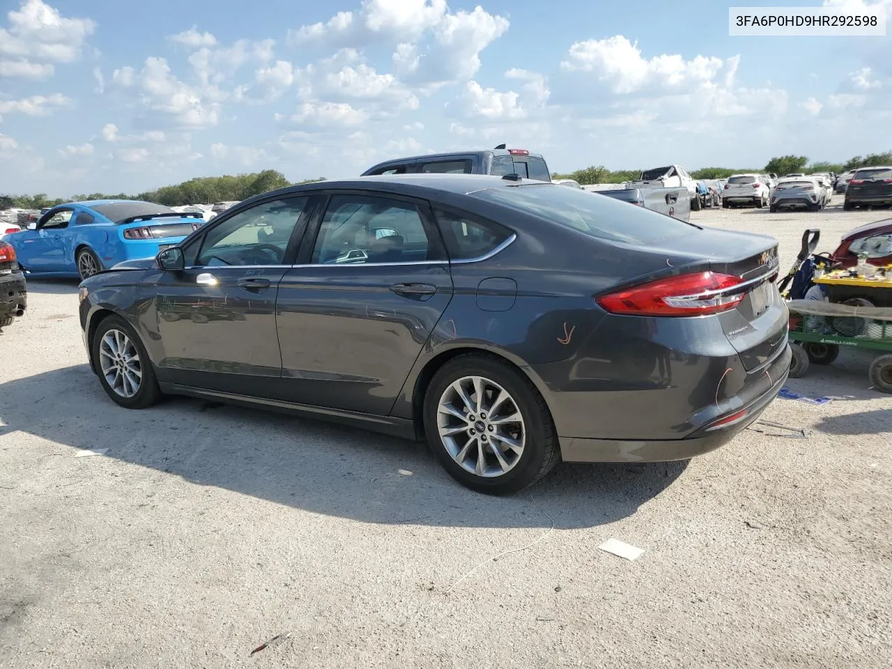 2017 Ford Fusion Se VIN: 3FA6P0HD9HR292598 Lot: 74495524