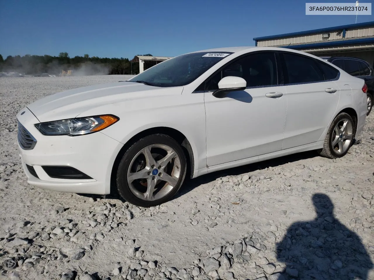 2017 Ford Fusion S VIN: 3FA6P0G76HR231074 Lot: 74624904