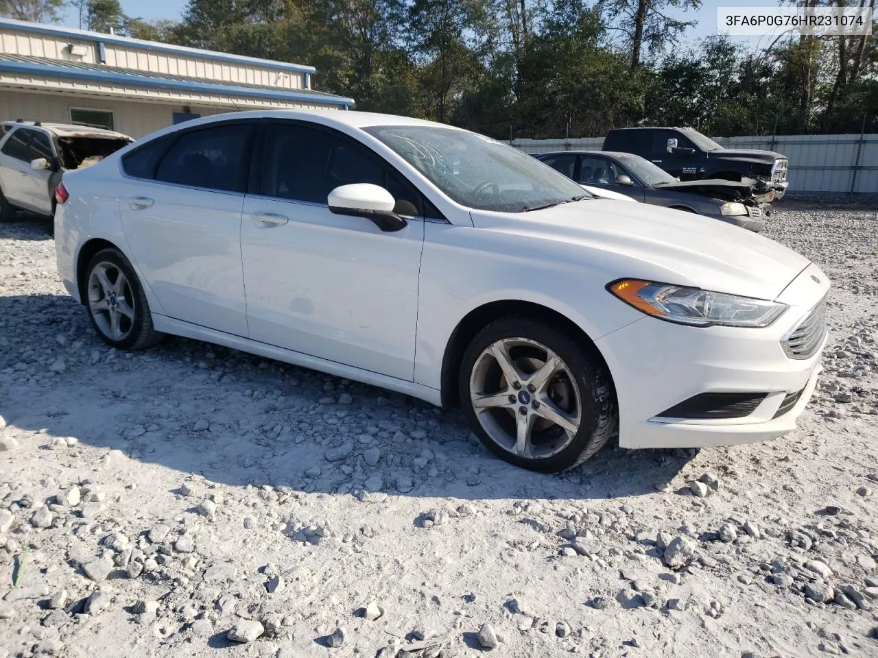 2017 Ford Fusion S VIN: 3FA6P0G76HR231074 Lot: 74624904