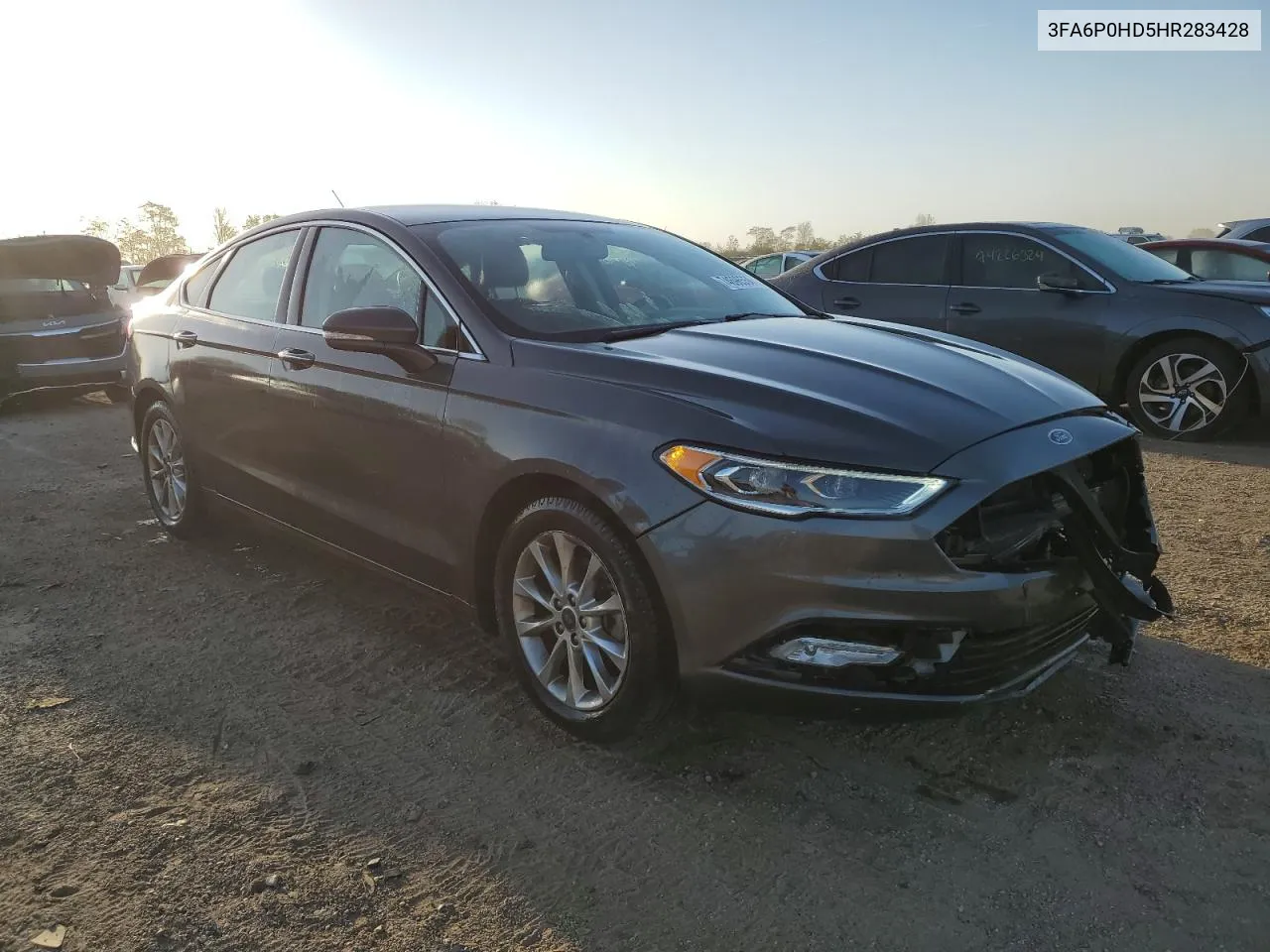 2017 Ford Fusion Se VIN: 3FA6P0HD5HR283428 Lot: 74696554