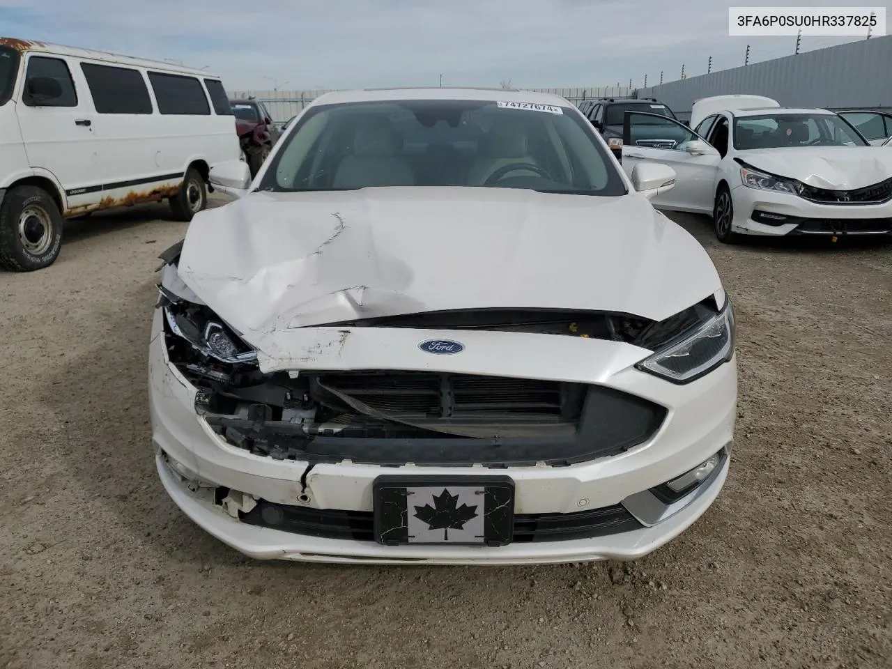 2017 Ford Fusion Titanium Phev VIN: 3FA6P0SU0HR337825 Lot: 74727674