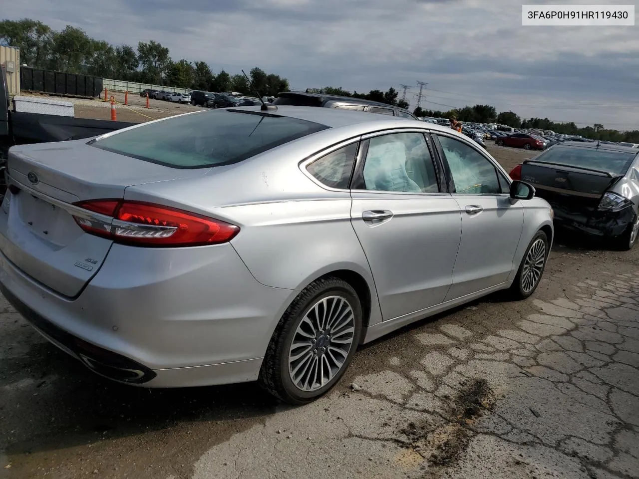 2017 Ford Fusion Se VIN: 3FA6P0H91HR119430 Lot: 74776444