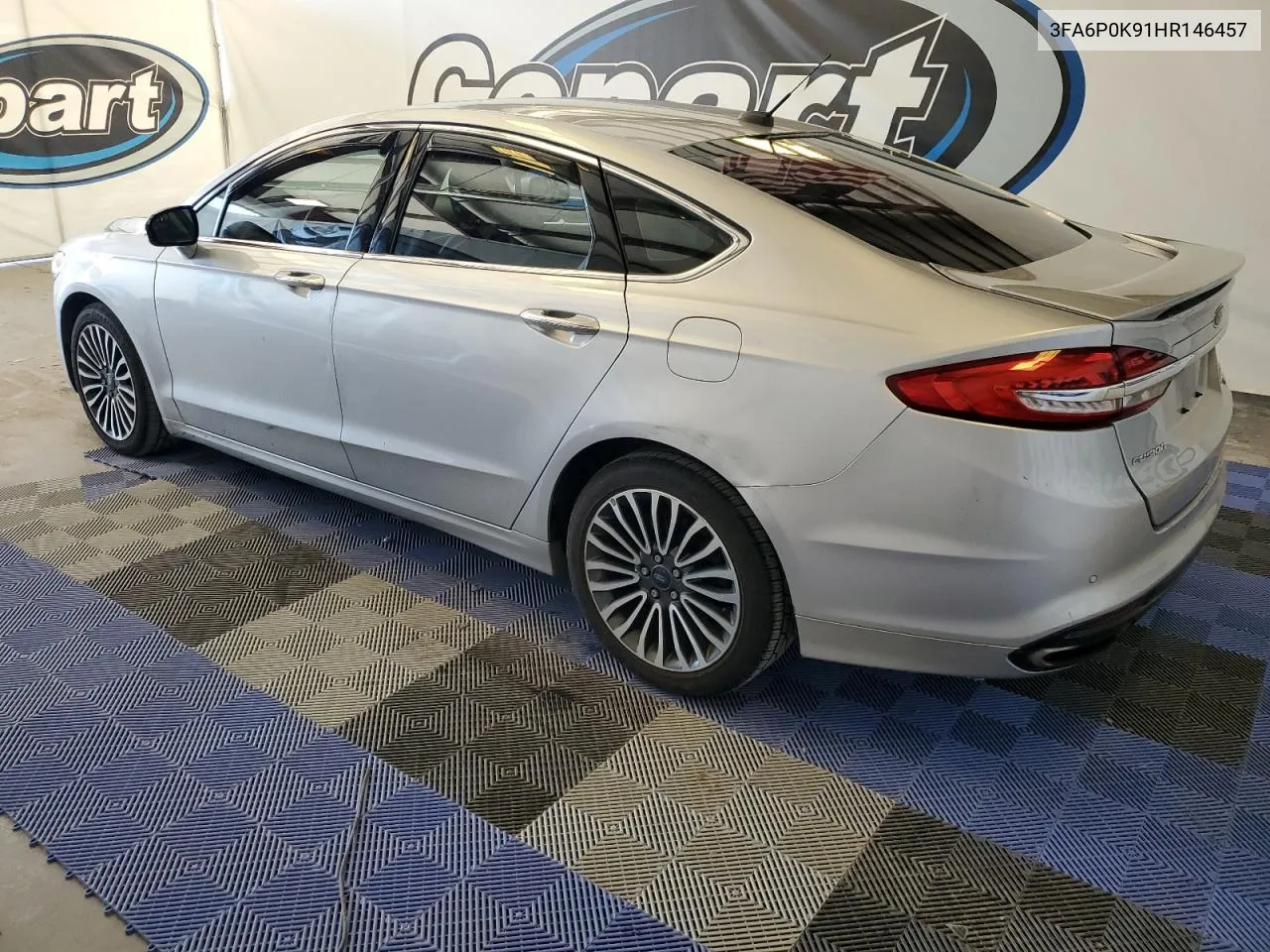 2017 Ford Fusion Titanium VIN: 3FA6P0K91HR146457 Lot: 75310524