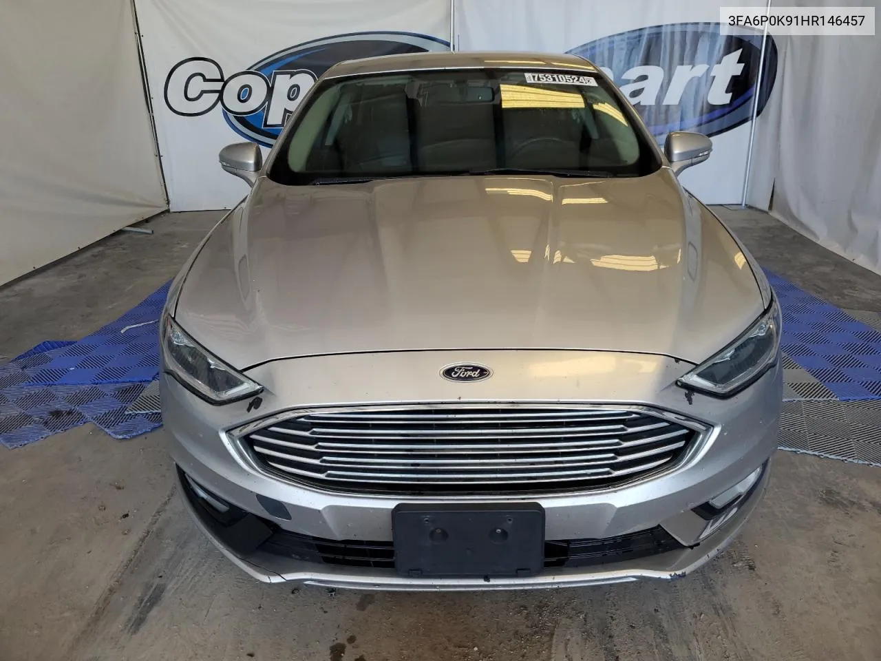 2017 Ford Fusion Titanium VIN: 3FA6P0K91HR146457 Lot: 75310524