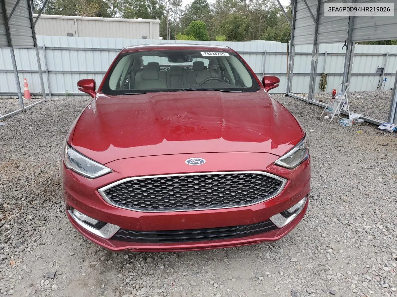 2017 Ford Fusion Titanium VIN: 3FA6P0D94HR219026 Lot: 75338754