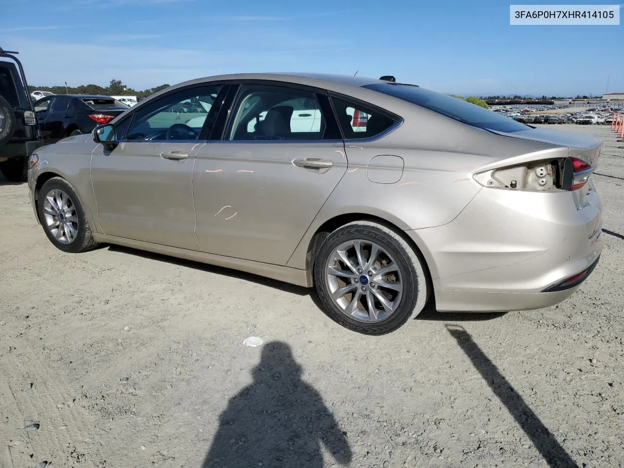 2017 Ford Fusion Se VIN: 3FA6P0H7XHR414105 Lot: 75767444