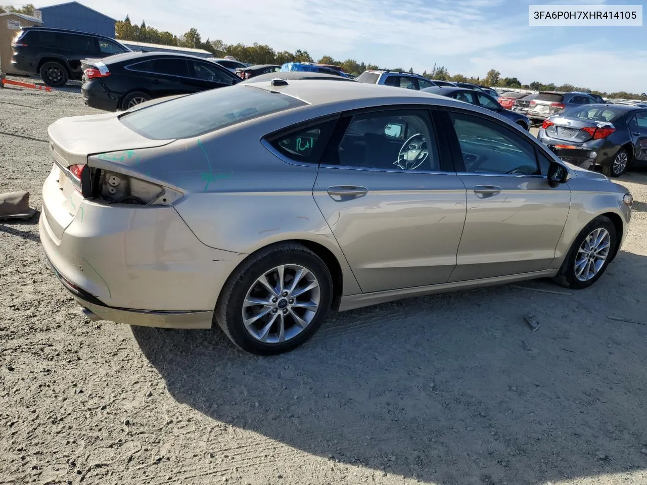 2017 Ford Fusion Se VIN: 3FA6P0H7XHR414105 Lot: 75767444