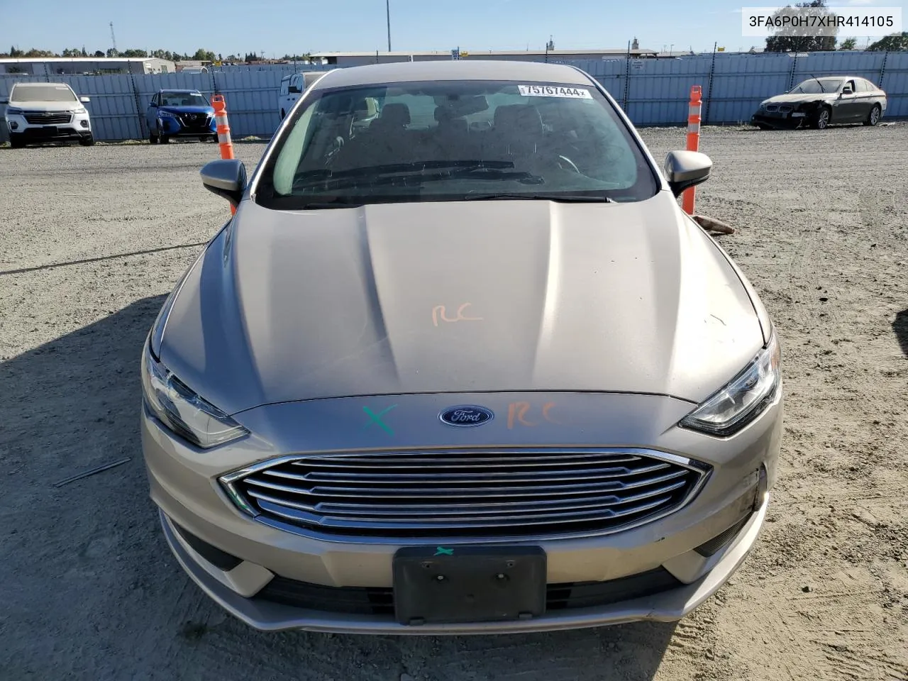 2017 Ford Fusion Se VIN: 3FA6P0H7XHR414105 Lot: 75767444