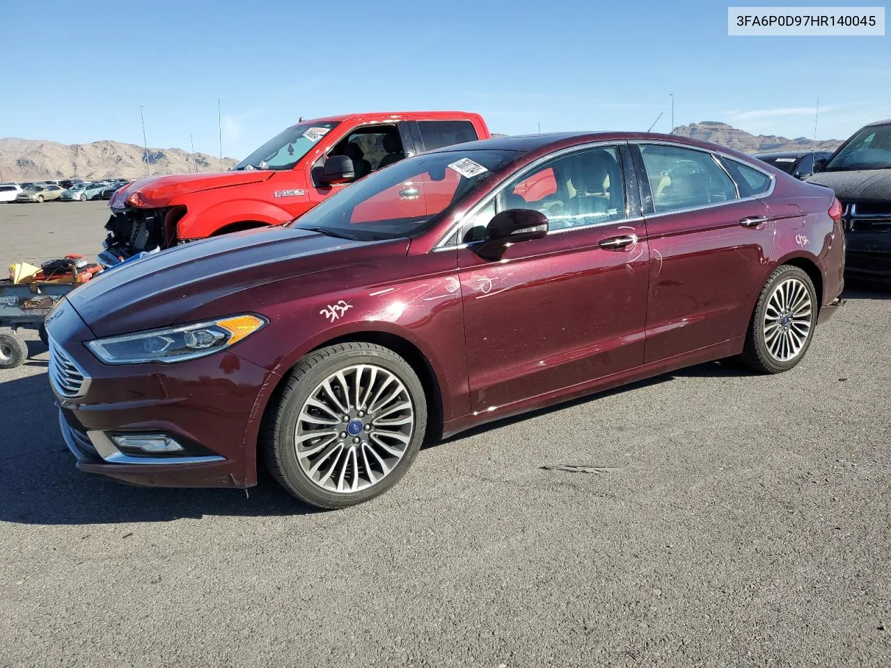 2017 Ford Fusion Titanium VIN: 3FA6P0D97HR140045 Lot: 75887784