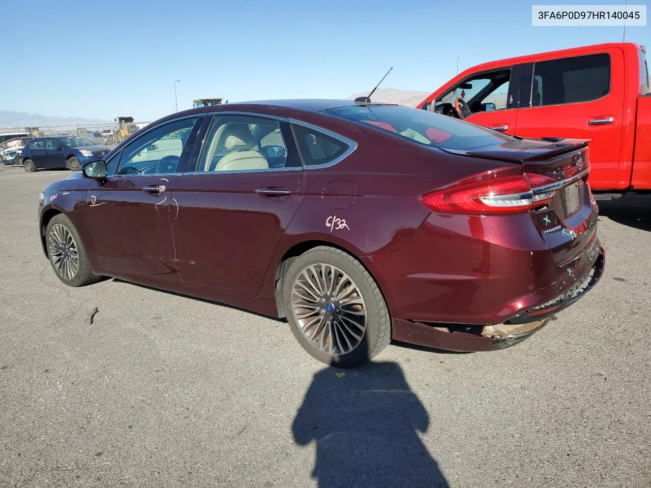 2017 Ford Fusion Titanium VIN: 3FA6P0D97HR140045 Lot: 75887784