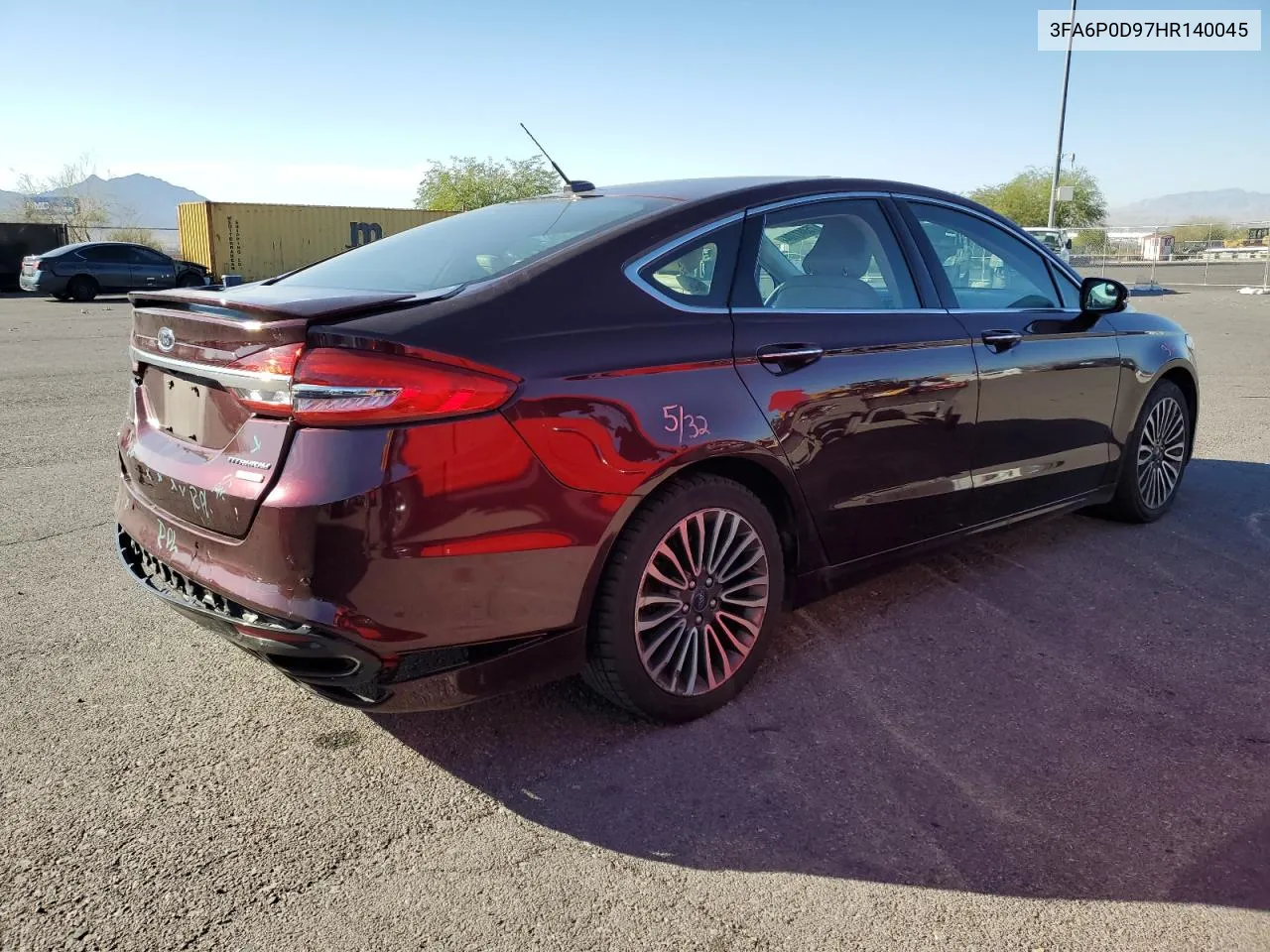 2017 Ford Fusion Titanium VIN: 3FA6P0D97HR140045 Lot: 75887784