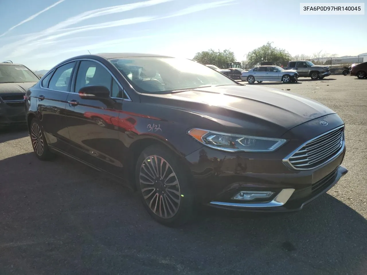 2017 Ford Fusion Titanium VIN: 3FA6P0D97HR140045 Lot: 75887784