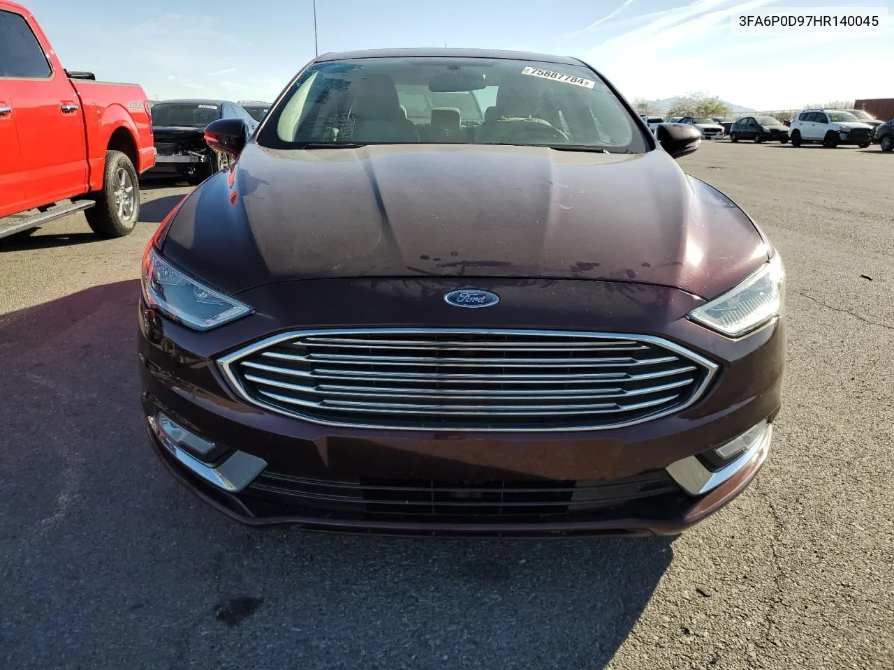 2017 Ford Fusion Titanium VIN: 3FA6P0D97HR140045 Lot: 75887784