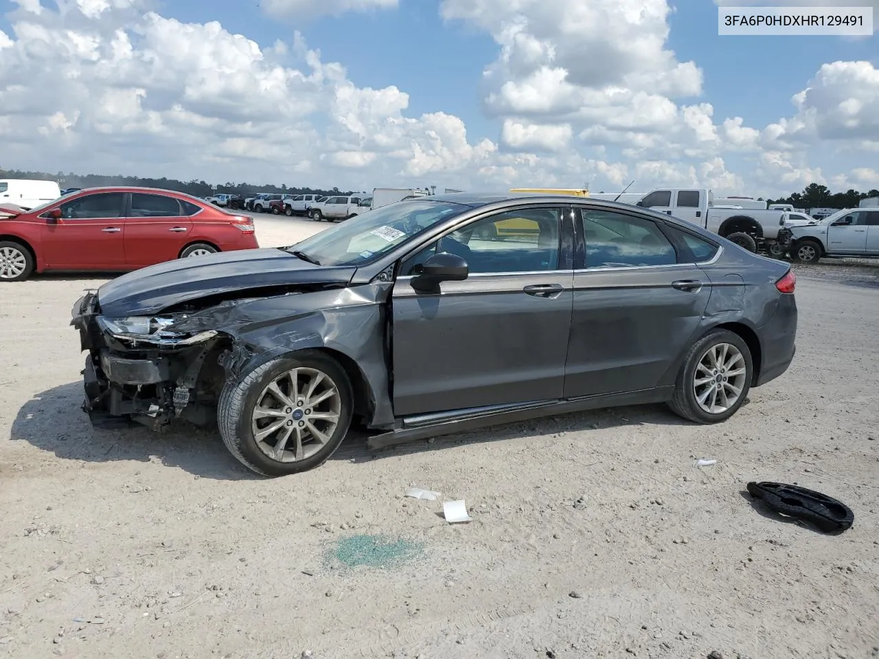 2017 Ford Fusion Se VIN: 3FA6P0HDXHR129491 Lot: 76096404