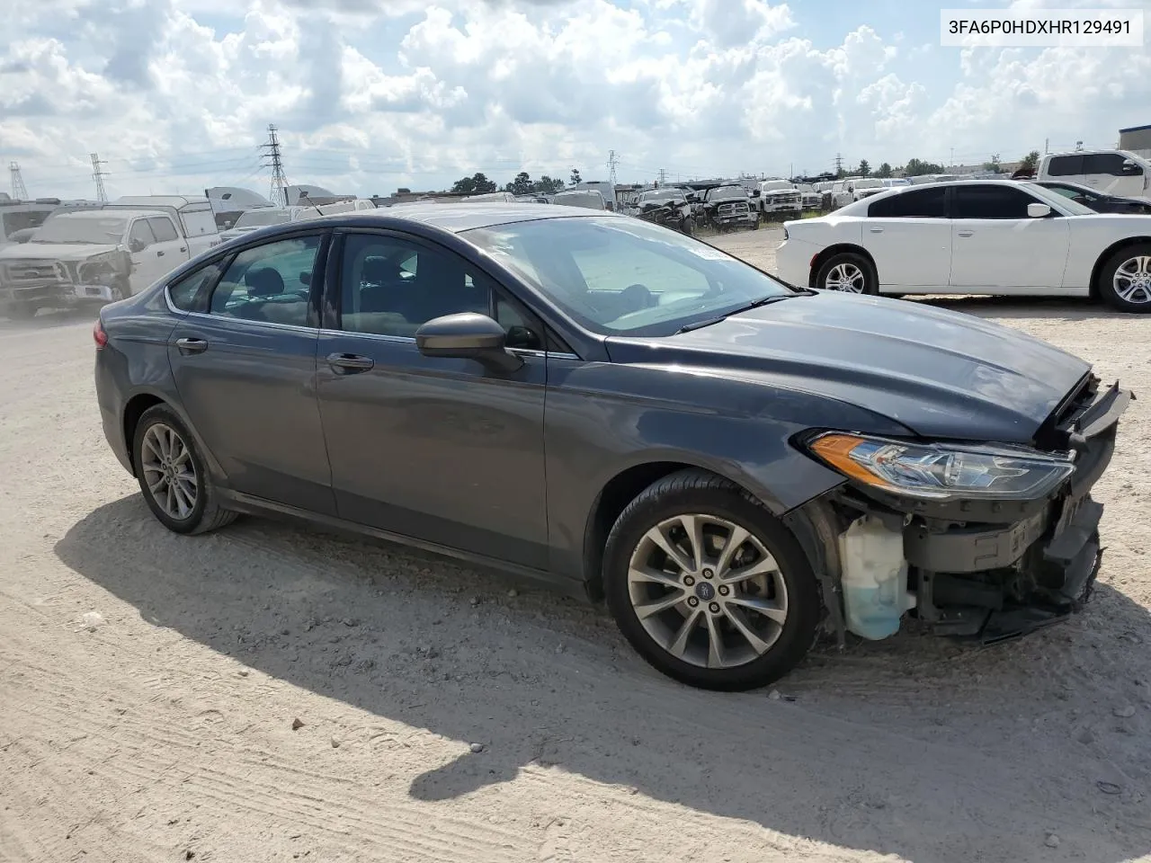 2017 Ford Fusion Se VIN: 3FA6P0HDXHR129491 Lot: 76096404