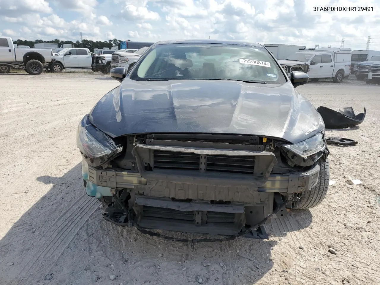 2017 Ford Fusion Se VIN: 3FA6P0HDXHR129491 Lot: 76096404