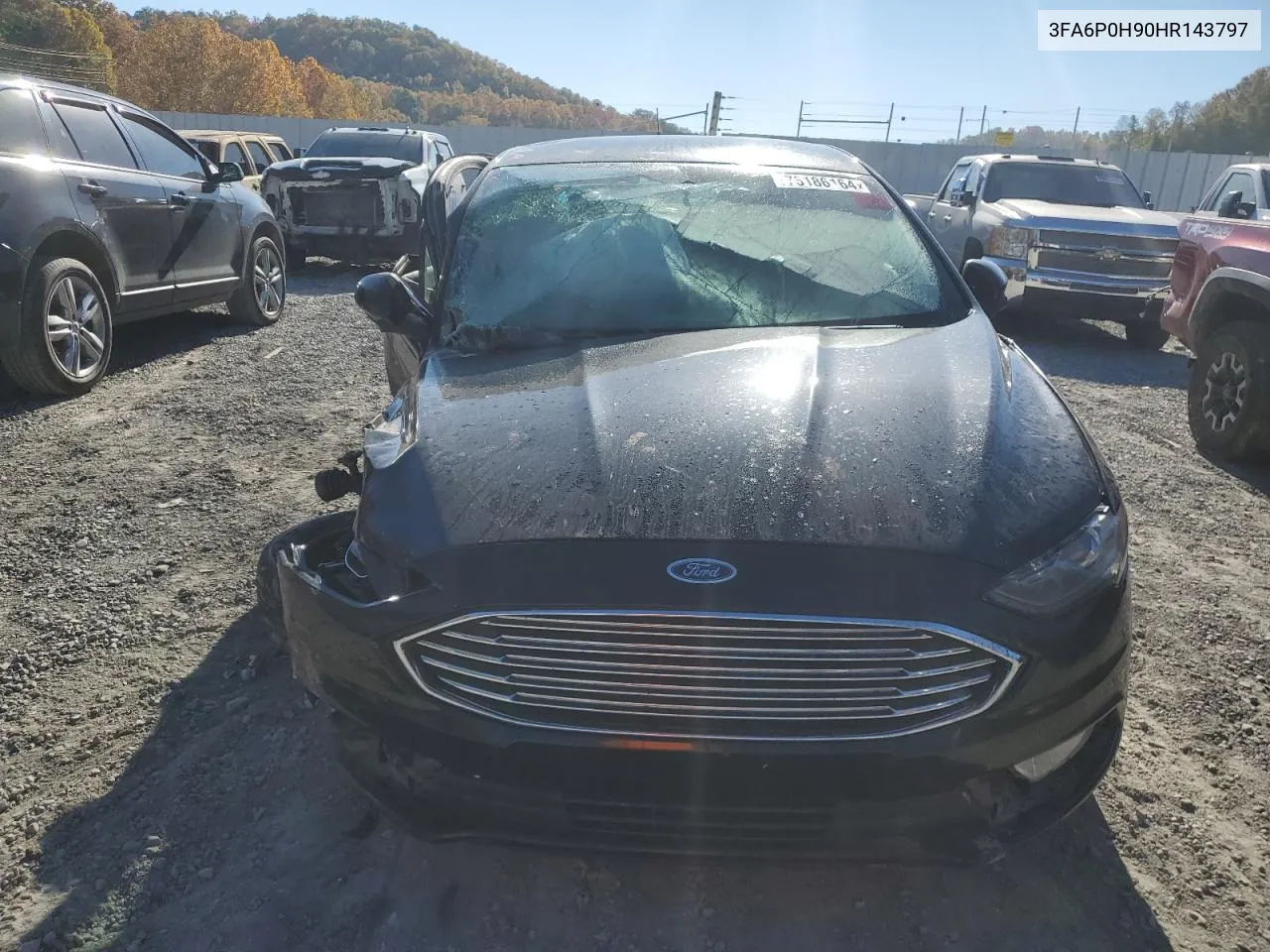 2017 Ford Fusion Se VIN: 3FA6P0H90HR143797 Lot: 76186164