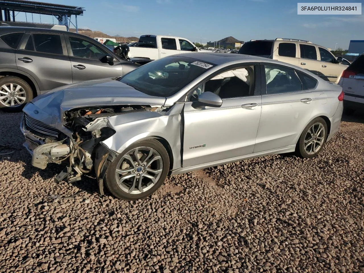 2017 Ford Fusion Se Hybrid VIN: 3FA6P0LU1HR324841 Lot: 76207264