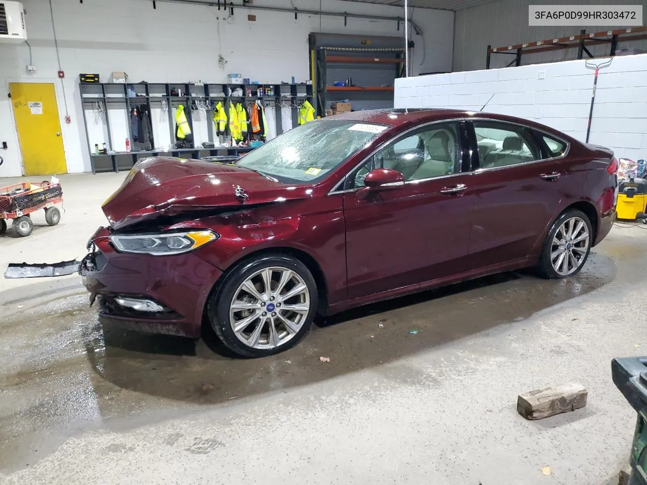 2017 Ford Fusion Titanium VIN: 3FA6P0D99HR303472 Lot: 76258664